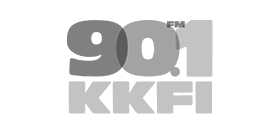 A logo for kkfi radio station