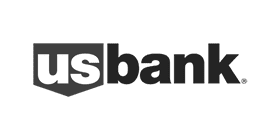 A black and white image of the us bank logo.