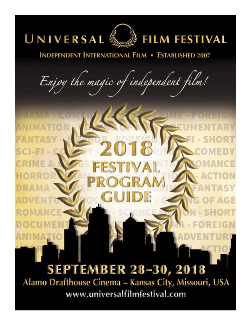 A program cover for the 2 0 1 8 festival.