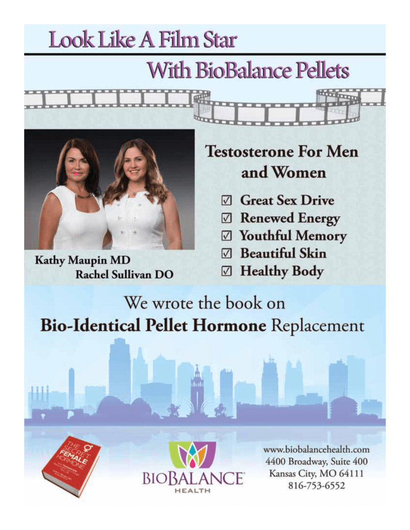 A flyer for bio-identical hormone replacement.