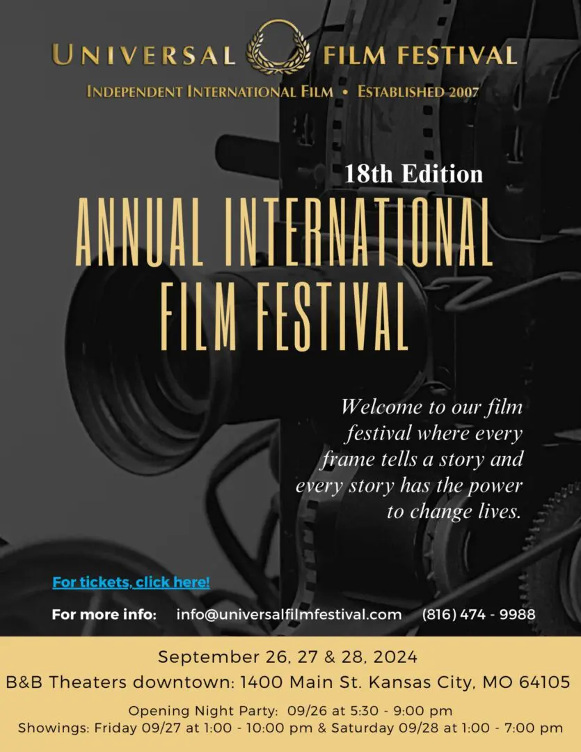 A poster for the annual international film festival.