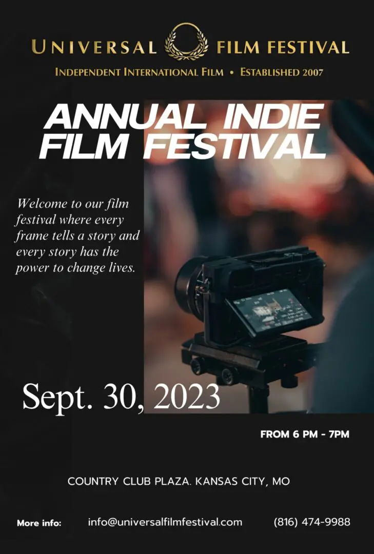 A poster for the annual indie film festival.